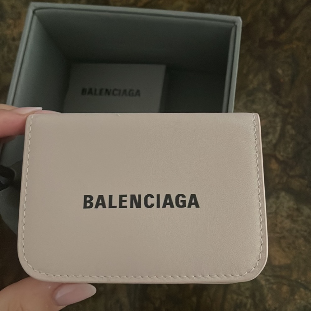 Light pink/nude Balenciaga wallet